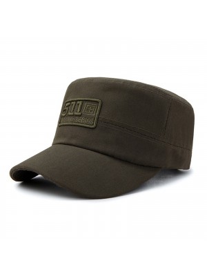 Men Cotton Letter Embroidery Solid Color Outdoor Sunshade Casual Vintage Military Caps Flat Hats