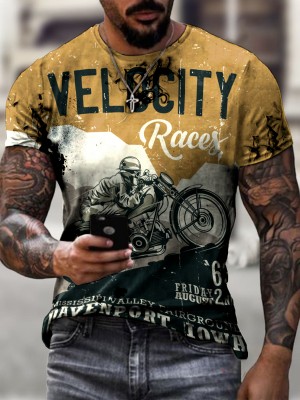 Motorcycle Men's Graphic T-Shirt  HE1006-03-03