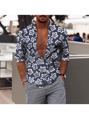 floral print men's shirt HF0419-01-03