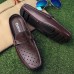 Men Cowhide Leather Hollow Out Soft Sole Sling Back Non Slip Solid Casual Slippers