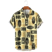 Men's Hawaiian Tiki Short Sleeve Shirt