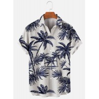 MEN'S HAWAIIAN PALM PRINT SHORT SLEEVE SHIRT 51855550