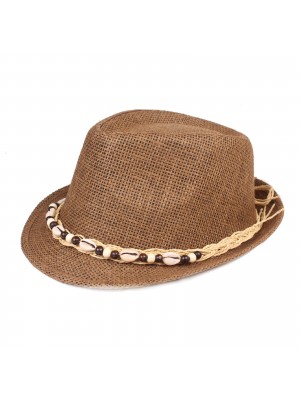 Men Straw Casual Vacation All  match Breathable Sunshade Top Hats Flat Hats