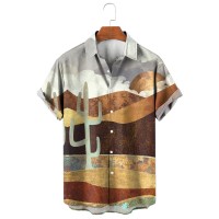 Men's Desert Sunset Print Shirt 44605096X